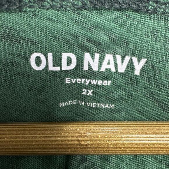 Old Navy Everyday Tee Womens 2X Green Dark Floral Cotton CottageCore Boho Modest - Picture 5 of 6